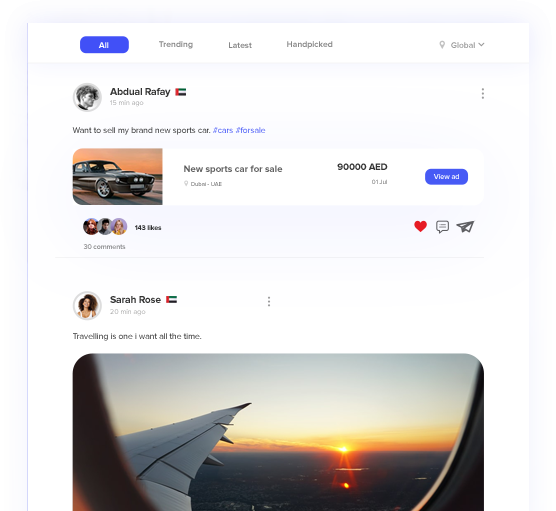 Social - Connect with buyers and sellers at ashako