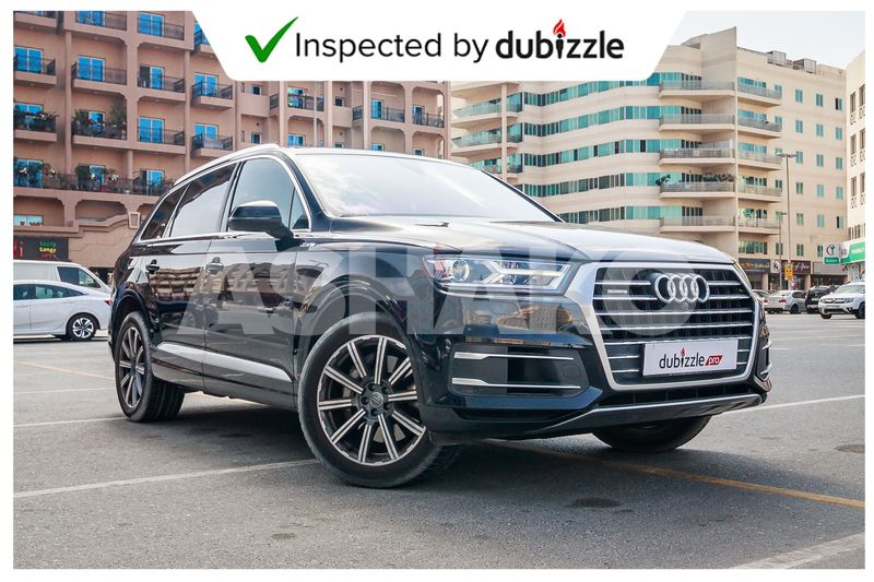 AED3285/month | 2018 Audi Q7 45TFSI Quattro 3.0L | Warranty + Service | 7 Seater | GCC