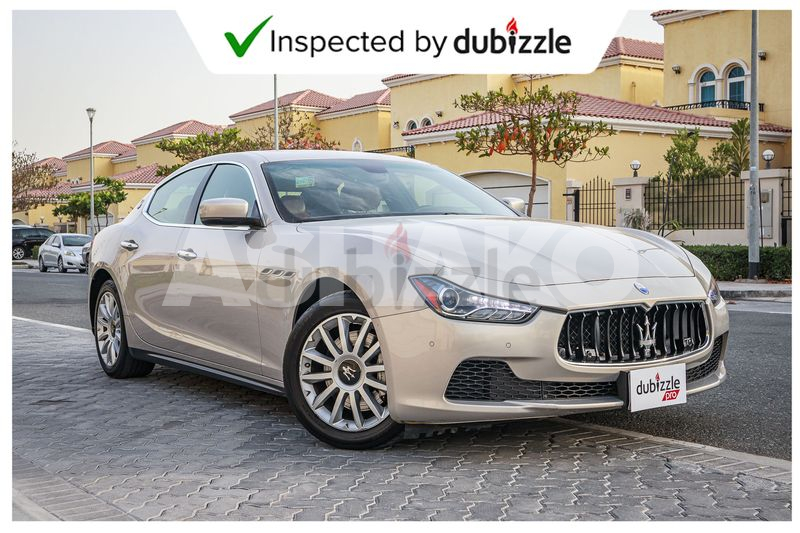 AED 3218/month | 2014 Maserati Ghibli 3.0L Turbocharged| Full Maserati Service History |  GCC Specs