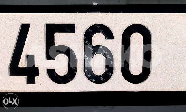 special 4 digits plate for sale(4560)