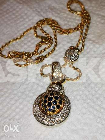 Heavy 18k Gold diamond necklace