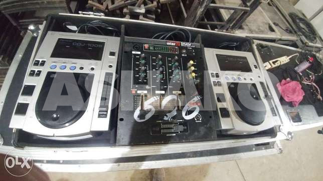 Cdj 1oo with mixer inter M and flight case