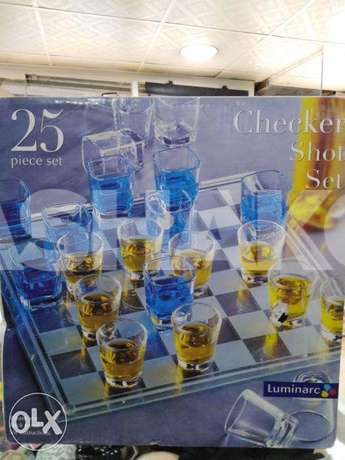 luminarc checker shot glass set of 25 piec...