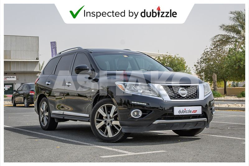Aed1346/month|2014 Nissan Pathfinder Sl 3.5L | Full Service History |  Gcc Specs 1 Image