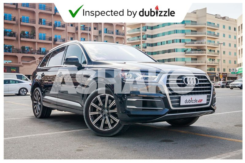 AED3285/month | 2018 Audi Q7 45TFSI Quattro 3.0L | Warranty + Service | 7 Seater | GCC