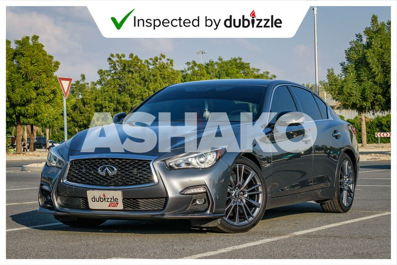 AED1533/month | 2018 Infiniti Q50 S 3.0L | Full Infiniti Service History | Warranty | GCC Specs