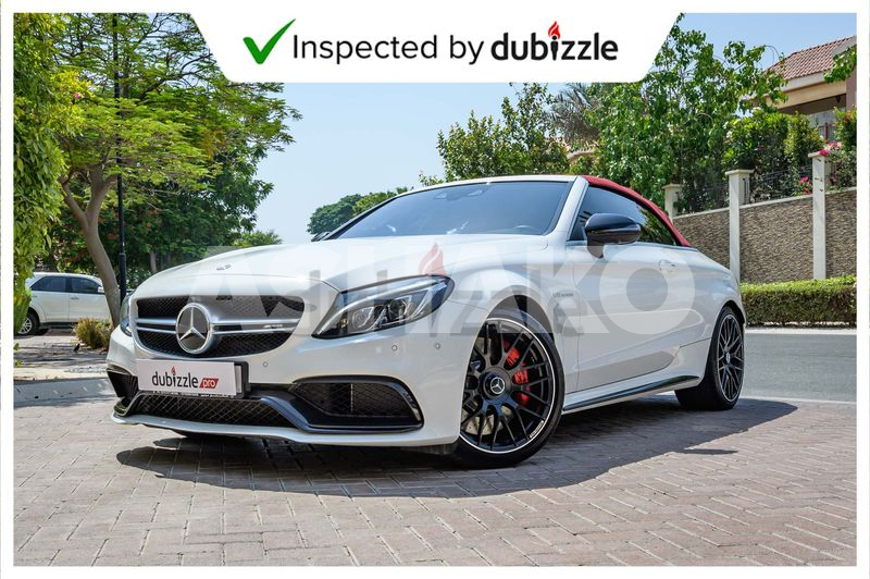 AED4855/month | 2018 Mercedes Benz C63 S AMG 4.0L | Full Mercedes Service | Warranty | Convertible