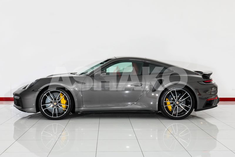Warranty Until Sept 2022 || Porsche 911 Turbo S 2020 Grey-Red 2,000 Km 4 Image