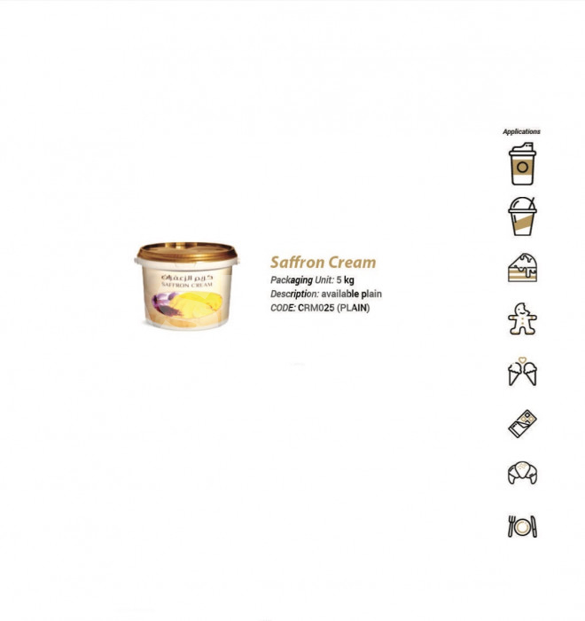 Cream Fillings & Sauces » Saffron Cream & Saffron Sauce » 2 Image