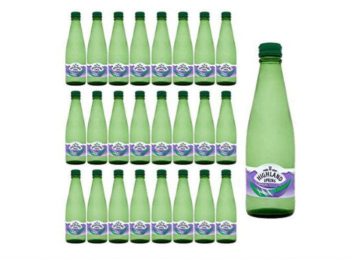 Highland Spring Sparkling Water Glass - 330 ml (pack of 24)