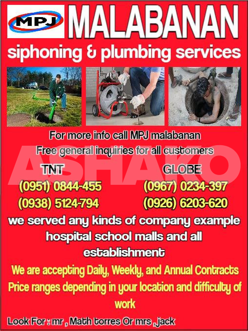 malabanan siphoning plumbing services 09510844455 / 09166782136