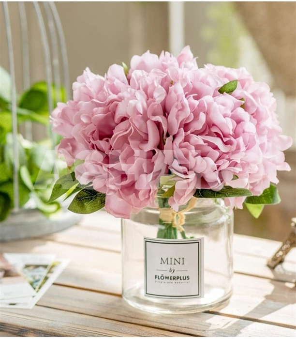 RJ Nice Artificial Flowers Modern Glass Vase+Artificial Flower Potted Plants Grace Ornaments Home Furnishing Crafts Decoration Office Table Home Decoration...