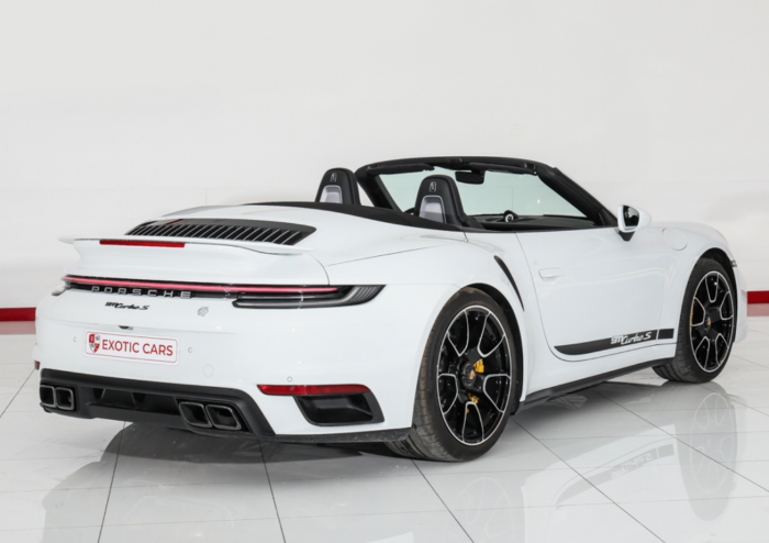 Warranty Until Oct 2022 || Porsche 911 Turbo S Cabriolet 2021 White-Black 400 Km 10 Image