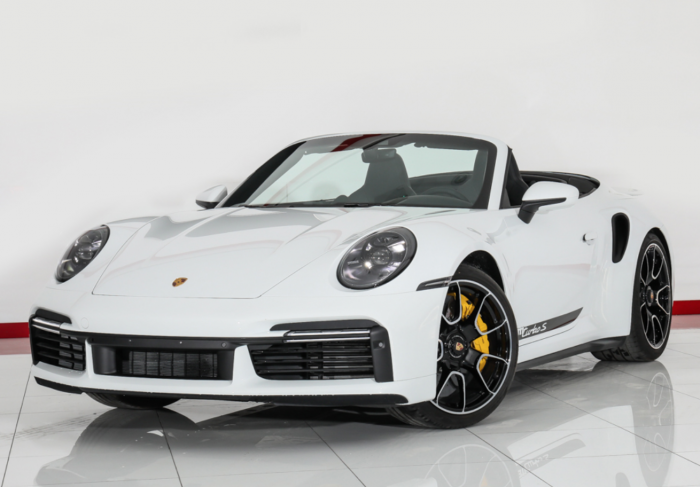Warranty Until Oct 2022 || Porsche 911 Turbo S Cabriolet 2021 White-Black 400 Km 1 Image